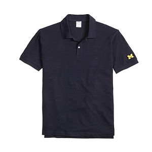 University of Michigan Slim Fit Polo - Navy